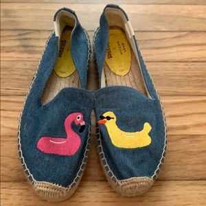 Espadrille Flats with Flamingo and Duck